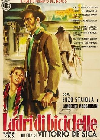 Смотреть онлайн Похитители велосипедов / Ladri di biciclette (1948)